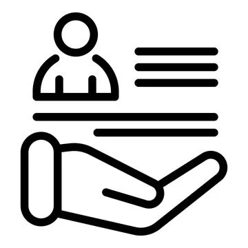 Keep personal data safe icon, outline style Illustrazione stock