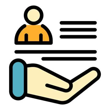 Keep personal data safe icon color outline vector Stock Illustration