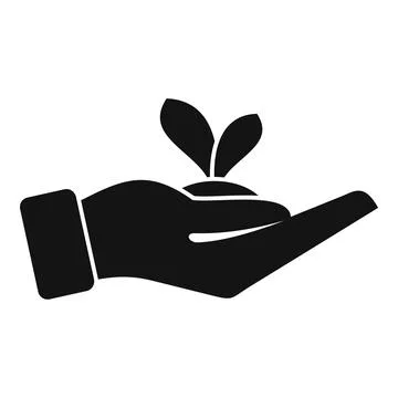 Keep plant icon simple vector. Organic agriculture Stock Illustration