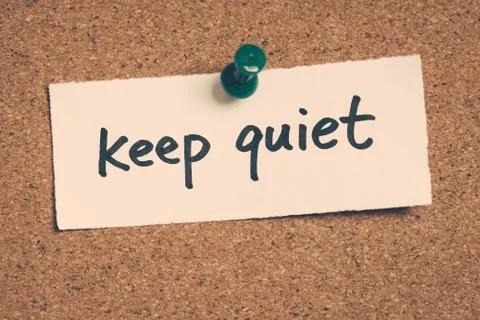 Keep quiet Stock Photos