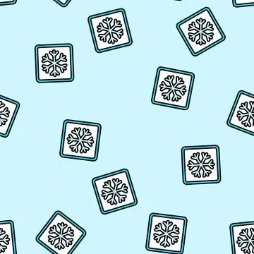 Keep refrigerated product label warning vector seamless pattern Stock Illustration
