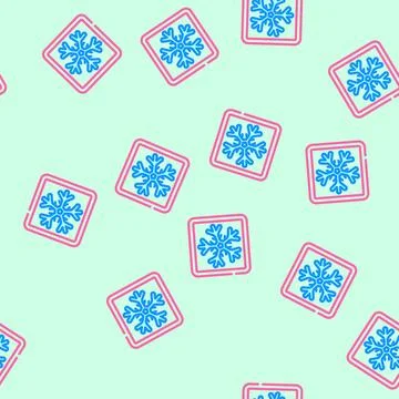 Keep refrigerated product label warning vector seamless pattern Stock Illustration