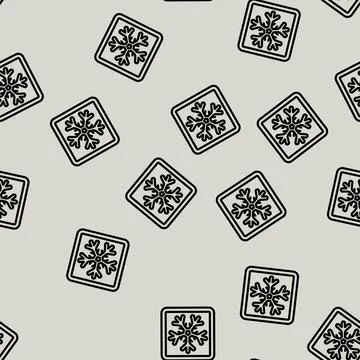 Keep refrigerated product label warning line vector seamless pattern Stock Illustration