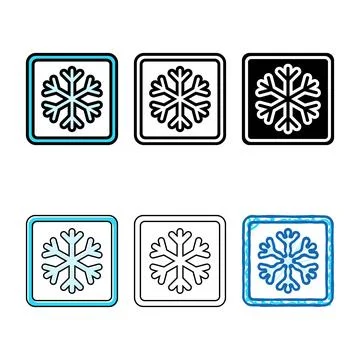 Keep refrigerated product label warning color range icon vector Stock Illustration