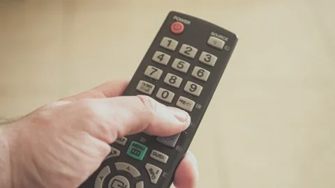 Keep remote control in hand Stock Footage 165510502