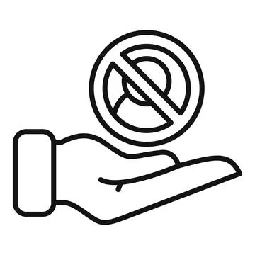 Keep remove user icon outline vector. People service Stock Illustration