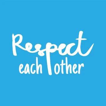 Keep respect each other typography in doodle style. Stock Illustration