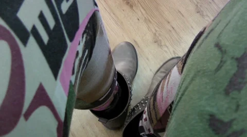 Keep Rhythm with Feet Stock Footage 37110895