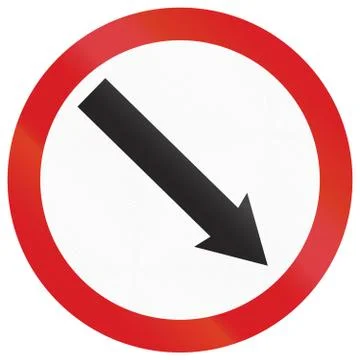 Keep Right in Argentina Stock Illustration