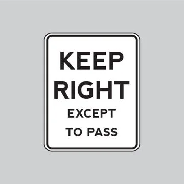 Keep right road sign Illustrazione stock
