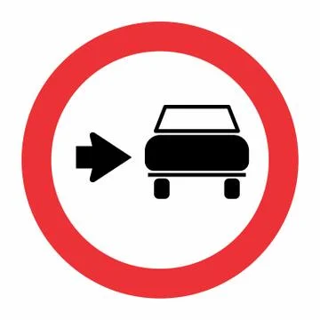 Keep right traffic sign Stock Illustration
