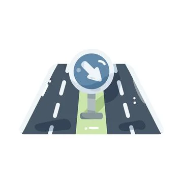 Keep right traffic sign Stock-Illustration