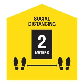 Keep a safe distance from standing on the side. Simple vector icon over white Stock Illustration