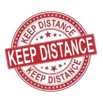 Keep Safe Distancing rule rubber seal stamp on white background. Vector COVID-19 Stock Illustration