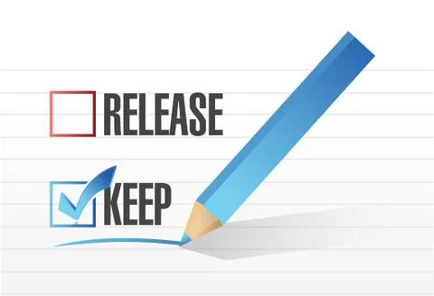 Keep selected with a check mark. illustration design Stock Illustration