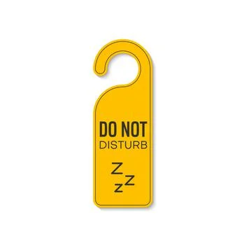 Keep silence and quiet door hanger, do not disturb Stock-Illustration