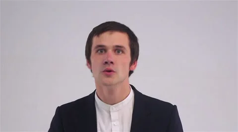 Keep Silence, Gesture by Young Man 库存影片 68965130