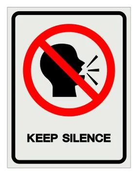 Keep Silence Symbol Sign, Vector Illustration, Isolate On White Background La Illustration