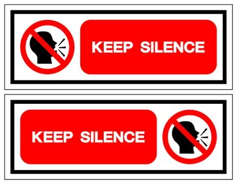 Keep Silence Symbol Sign, Vector Illustration, Isolate On White Background La Stock Illustration
