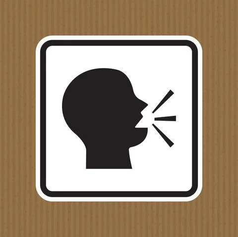Keep Silence Symbol On White Background Illustrazione stock