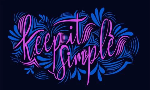 Keep is Simple vector t-shirt design. Stock Illustration