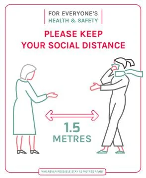 Keep Social Distance イラスト素材