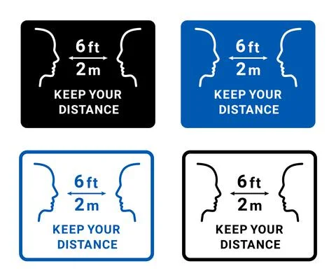 Keep social distance. Stock Illustration