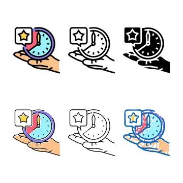 Keep time forms color icon vector Stock Illustration