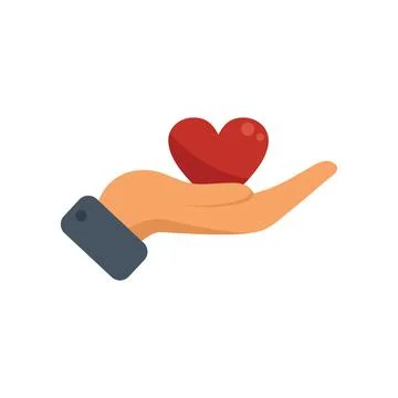 Keep trust icon flat vector. Customer promise Stock Illustration