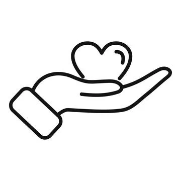 Keep trust icon outline vector. Customer promise Stockillustratie