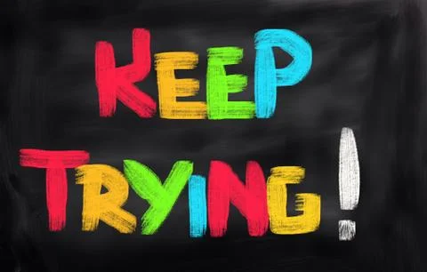 Keep Trying Concept Stock Illustration