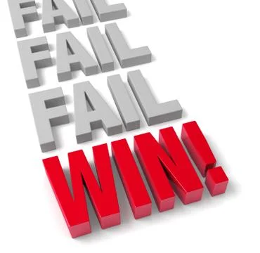 Keep trying to win Stock Illustration