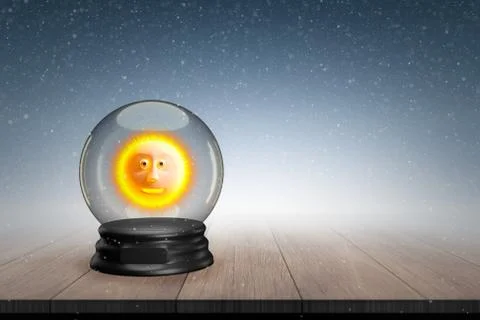 Keep warm in a glass ball. Stock Illustration