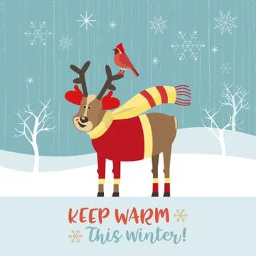 Keep warm this winter Stock Illustration