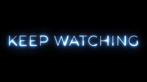 Keep Watching Neon Sign Video stock 287406934