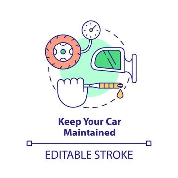Keep your car maintained concept icon Stock Illustration