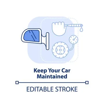 Keep your car maintained light blue concept icon Stock Illustration