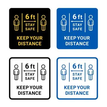 Keep your distance. Stock Illustration