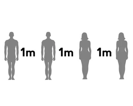 Keep your distance when you meet. Safety when communicating with other people Stock Illustration