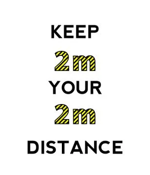 Keep your distance when you meet. Safety when communicating with other people Stock Illustration