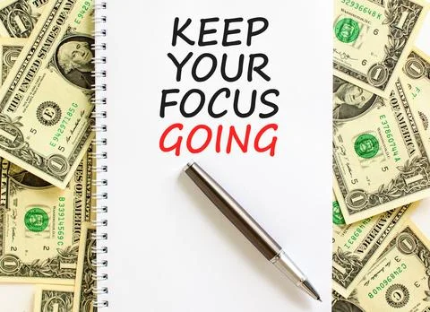 Keep your focus going symbol. Concept words Keep your focus going on beauti.. Stockfoto's