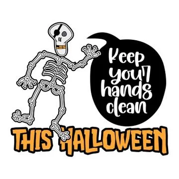 Keep your hands clean this Halloween 2020 Stock Illustration