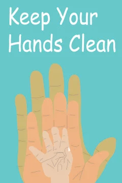 Keep your hands clean Stockillustratie