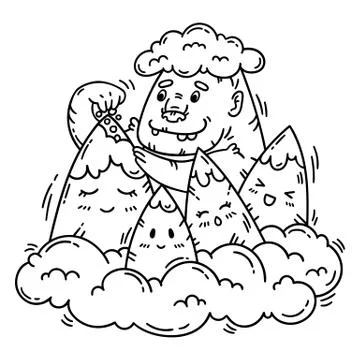 Keeper of the mountains. Stock Illustration