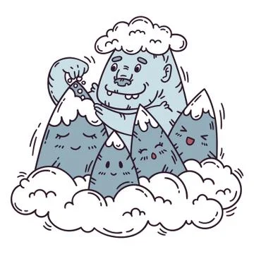 Keeper of the mountains. Stock Illustration