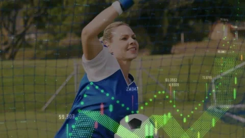 Keeper noticing shot deflecting and cradling ball defending net showing sports Stock Footage 327060930