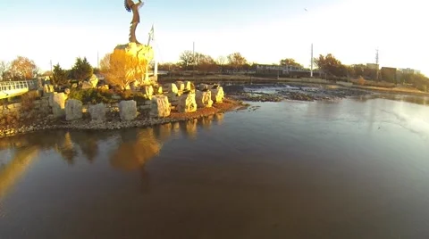 Keeper of the plains Stock Footage 57675330