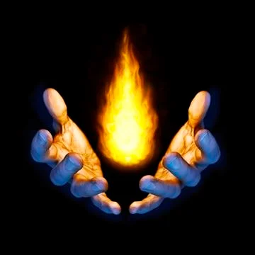 Keeper of the sacred flame Stock Illustration