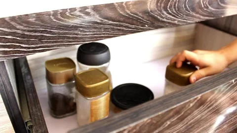 Keeping bottle in drawer Stock-Footage 342390341