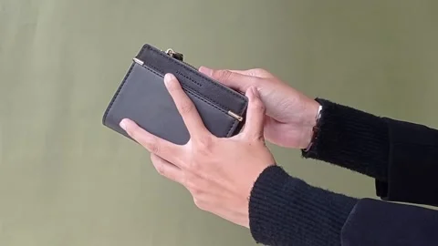 Keeping the card on the cardholder  Stock Footage 150665719